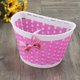 thumbnail image 2 of Cesta de bicicleta para niños, cesta tejida con moño, monopatín compatible con niñas (rosa) Afortunado Sencillez, 2 of 5