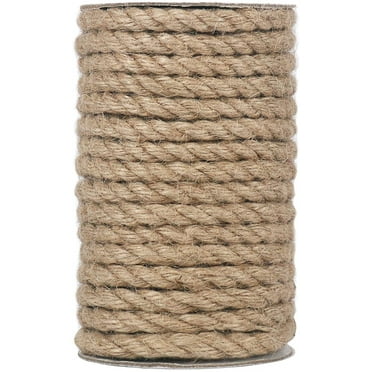 Vivifying Jute Rope, 50 Feet 8mm Natural Heavy Duty Twine for Crafts, Cat Scratch Post, Bundling and Hanging