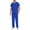 Blue, variant on ZZwxWA Scrubs for Men Medical Uniforms V-Neck Scrub Top Drawstring Straight Pants Anti-Wrinkle Scrubs Sets 7 Pockets