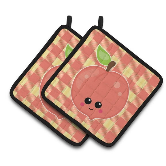 Perfectly Peach Pair of Pot Holders