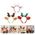 thumbnail image 3 of 3pcs Antlas de renovarias Diaderos de Navidad Hoops para el cabello de la cabeza de cabeza de la cabeza de la cabeza de las mujeres, 3 of 7
