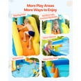 thumbnail image 3 of VEVOR Inflatable Bounce House, 11.6 x 13.1 x 7.7 ft Inflatable Bounce House Water Slide, Bouncer Castle with Bounces Zone, Climbing Wall, Splash Pool & Water Ring Toss, for 3 to 4 Kids Ages 3 to 8, 3 of 9