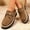 #166-Brown, variant on Roncen Women's Casual Loafers with Metallic Buckle - Chunky Round Toe Slip-On Shoes, Plush Suede & Comfortable Elevated Sole for Autumn/Winter Outfits