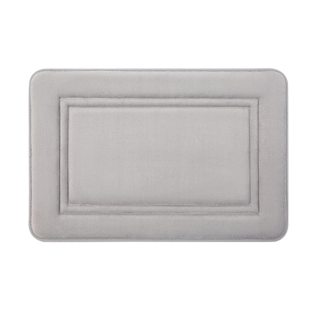 Penkiiy Thick Striped Memory Foam Bath Rugs, Soft Absorbent Velvet Bathroom Mats, Non-slip Bottom , Machine Washable Bathmat, Carpet Rug Room Decoration For Wash Floor
