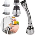 thumbnail image 1 of 2 Pieces Swivel Faucet, 360 Degree Movable Kitchen Faucet, 2 Modes Adjustable Shower Head Filter Sprayer, Kitchen Aerator, Kitchen Faucet, Kitchen, 1 of 5