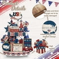thumbnail image 4 of Fwttom 4Th of July Decorations, 26 Piece Tiered Tray Decor Independence Day Flag Wood Sign Tray Decor, 4 of 6