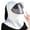White, variant on HONHUZH Summer Hats Unisex Full Face Sun Hat With Detachable Visor And Neck Flap Breathable Summer UV Protection