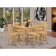 thumbnail image 1 of 7 Pc Comptoir Hauteur pub Ensemble - Table Haute et 6 Comptoir Hauteur Chaise à Manger., 1 of 5
