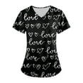 thumbnail image 6 of Womens Cute Print V-Neck Scrubs Set, Medical Nursing Tops with Pocket Scrubs Jogger Pants, 6 of 6