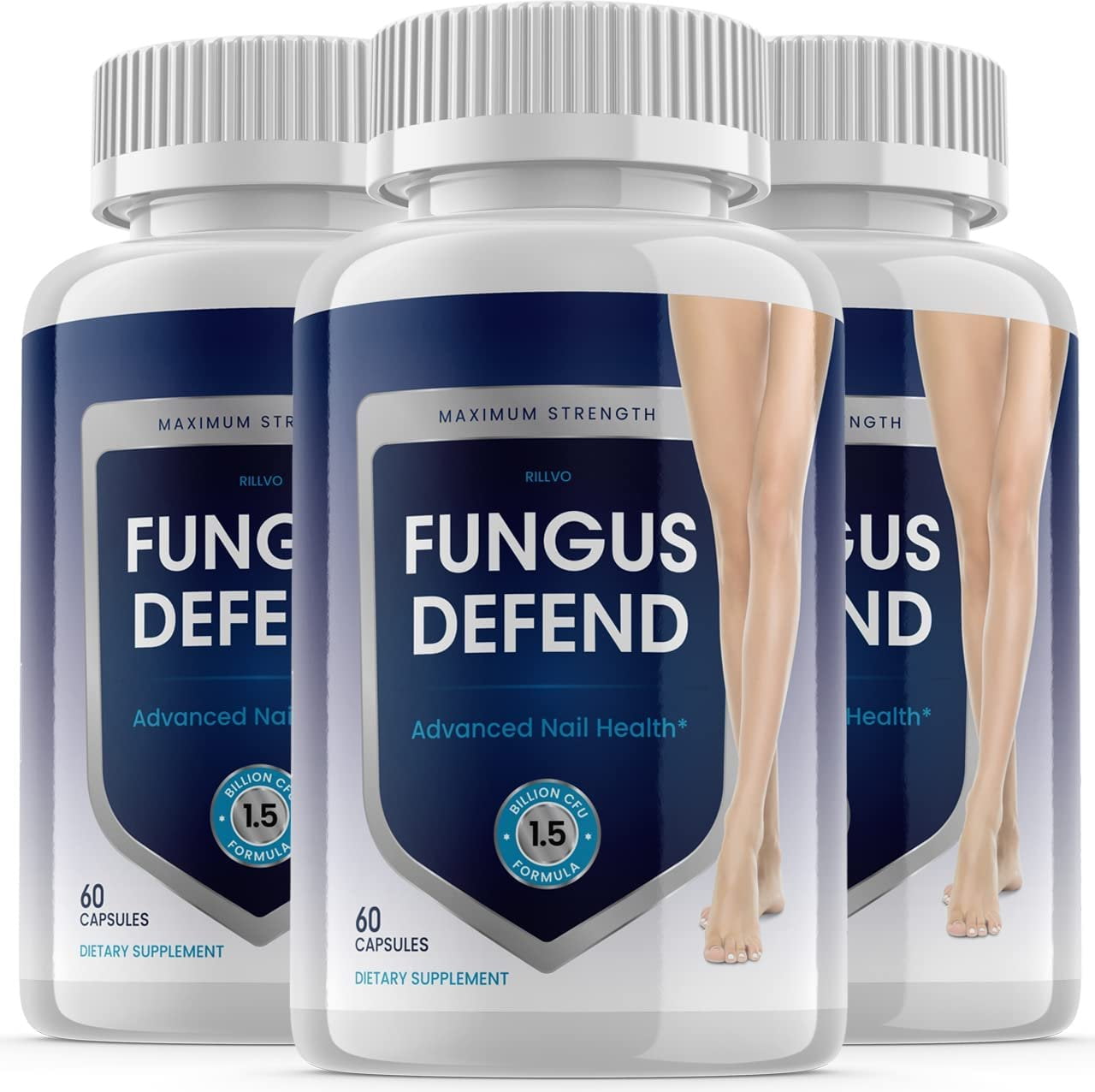 3 Pack Fungus Defend Pills Supports Strong Healthy Nails Supplement 180