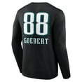 thumbnail image 3 of Men's Dallas Goedert Black Philadelphia Eagles Wordmark Player Name & Number Long Sleeve T-Shirt, 3 of 3
