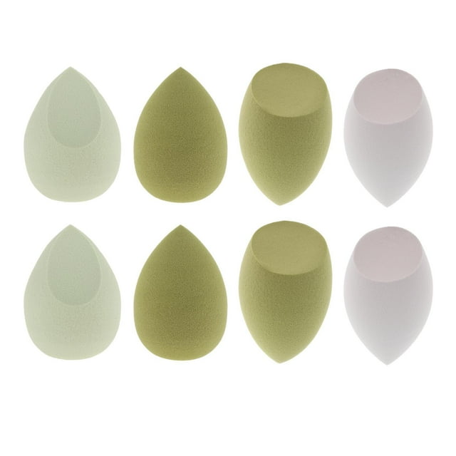 TISHITA 8x Makeup Sponge Set Blending Foundation Avocado Green