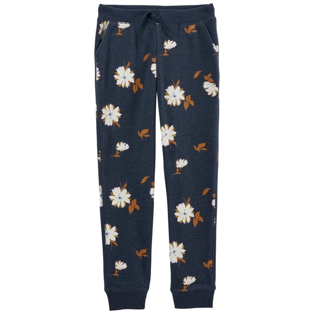 OshKosh B'Gosh - Pantalones Deportivos de Forro Polar para niña, Marino, 10