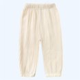 thumbnail image 2 of mgoYE Toddler Baby Girls 1 Pack Elastic Waist Pants Soft Cotton Linen Harem Bloomers Summer Fall Long Pants Size 4-5 Years, 2 of 8