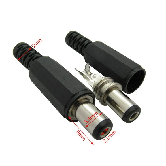 GENEMA 10 pcs 12V 3A Plastic Male Plugs   Female Socket Panel Mount Jack DC Power Connector Electrical Supplies