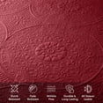 thumbnail image 3 of Ameha 3 Piece Reversible Quilt Set Ultra Soft Floral Coverlet Microfiber Bedding Set Queen Burgundy All Season, 3 of 8