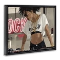 thumbnail image 2 of Stupell Industries Contemporary Rock Neon DJ Music Black Floating Frame Canvas Art, 21 x 17, by Franklyn Gregory, 2 of 8