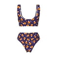 thumbnail image 2 of Honeii Candy Corn (2) Print Women’s Bikini Set,Two Piece Swimsuit Bathing Suits,Stylish High Elasticity Swimwear for Beach and Pool, 2 of 7