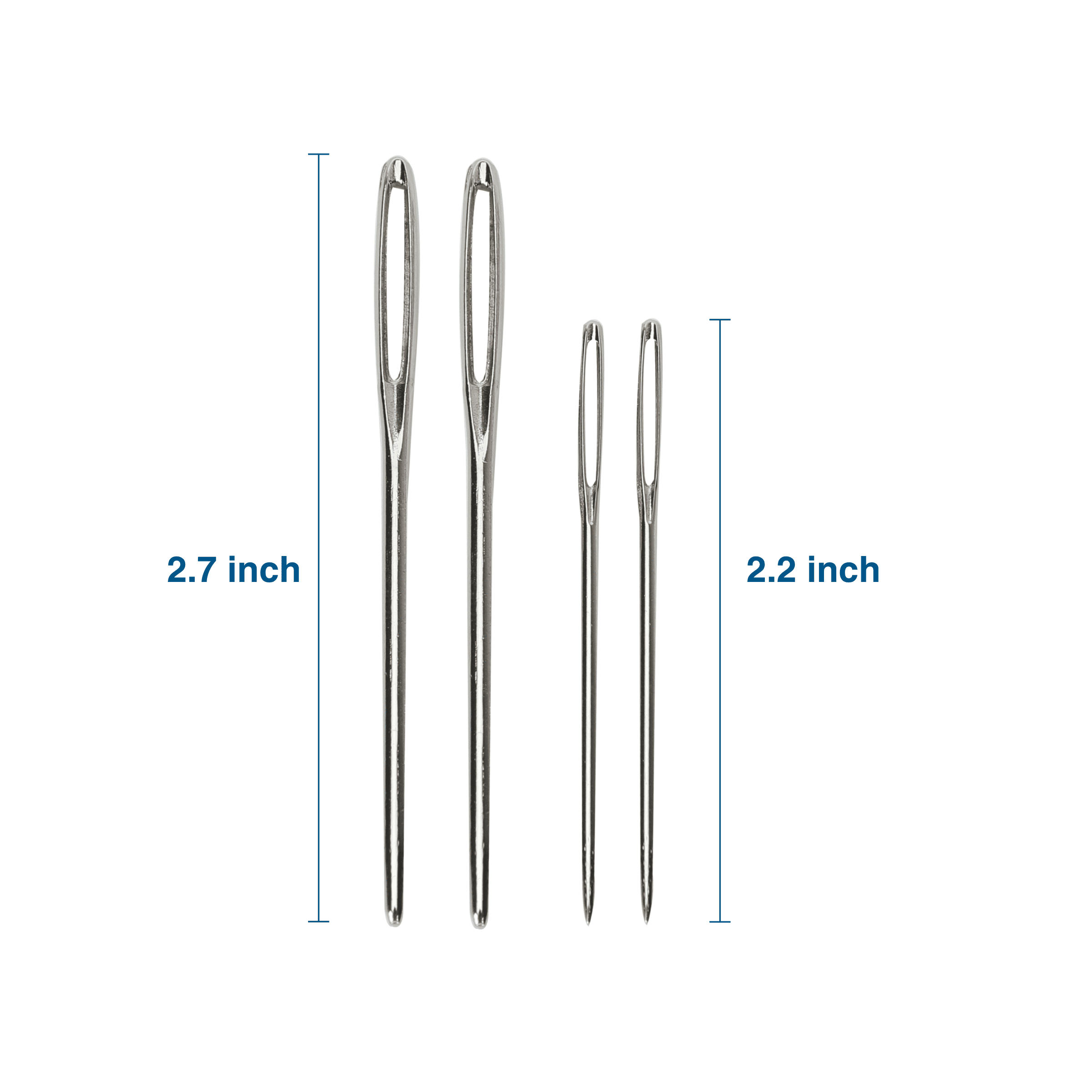 Hello Hobby Yarn Needles, Sizes 13 and 16, 4-Piece Set