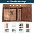 thumbnail image 5 of Strictly Sinks 33 Inch Topmount Copper Double Bowl Kitchen Workstation Sink with Accessories & Two Drains, 5 of 8