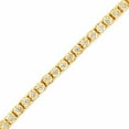 thumbnail image 5 of Original Classics 10K Yellow Gold Plated .925 Sterling Silver 1.0 Cttw Womens Miracle-Set Diamond Round cut Box Clasp Illusion Faceted Bezel Tennis Bracelet (I-J Color, I3 Clarity) - 9", 5 of 9