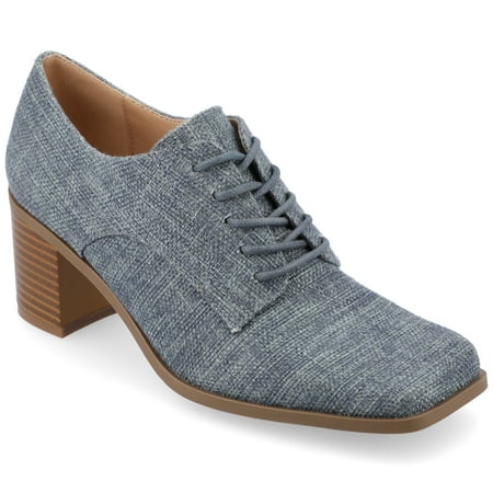 

Journee Womens Sylvan Tru Comfort Foam Lace Up Square Toe Pumps