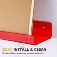 thumbnail image 4 of 2 Pack Acrylic Shelves for Wall, 15 Inch Red Floating Shelves Wall Mount, 4 of 6
