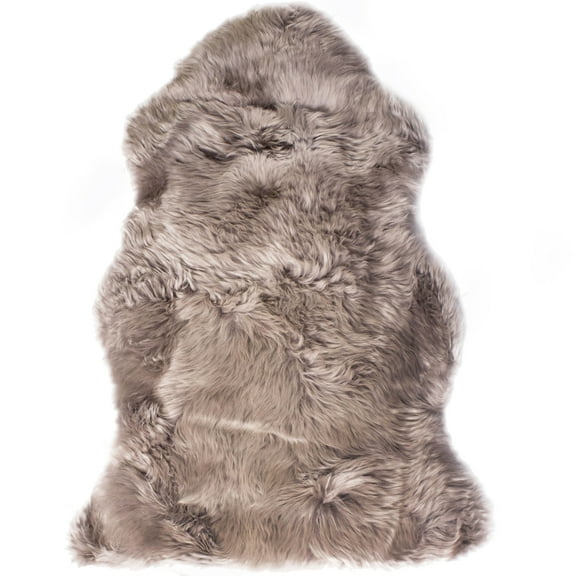 Genuine Sheepskin Rug Extra Soft Natural Pelt Rose Quartz , Single Pelt 2' x 3'
