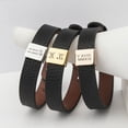 thumbnail image 5 of Fathers Day Gift From Wife - Custom Leather Bracelet Mens - Adjustable Cuff Wristband Bracelet - Fathers Day Gift for Husband - Gift for Him, 5 of 15