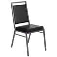 thumbnail image 2 of (10 PACK) Square Back Banquet Dining Chair with Black Vinyl - Commercial Quality Restaurant Chair, 2 of 6