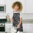 thumbnail image 4 of White Spider Webs and Spiders Kids Aprons for Girls and Boys,Adjustable Neck Strap Toddler Aprons for Kids Cooking Baking, 4 of 7