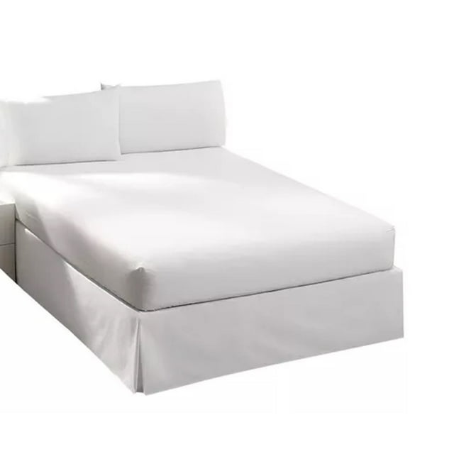 Rodapie Blanco Liso King Size Microfibra Decoración Concord