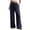 Navy, variant on NIEWTR Linen Wide Leg Pants Woman High Waisted Pull On Button Drawstring Baggy Casual Summer Palazzo Pants with Pockets(Khaki,S)