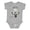 AC-Heather Grey, variant on Metal Face Boys or Girls Baby Bodysuit