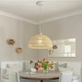 thumbnail image 3 of 30x18CM Chandelier Hemp Rope Hand-woven Cafe Chinese Rattan Kitchen Island Dining Hall Corridor Light, 3 of 5