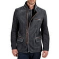 thumbnail image 6 of DPTALR Men's British Style Solid Color Warm Zipper Jacket,Dark Gray, XXL, 6 of 7