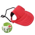 thumbnail image 3 of Dog Sun Hat, Adjustable Pet Sports Hat Sun Protection With Ear Holes For Small Dogs For Outdoor, 3 of 8