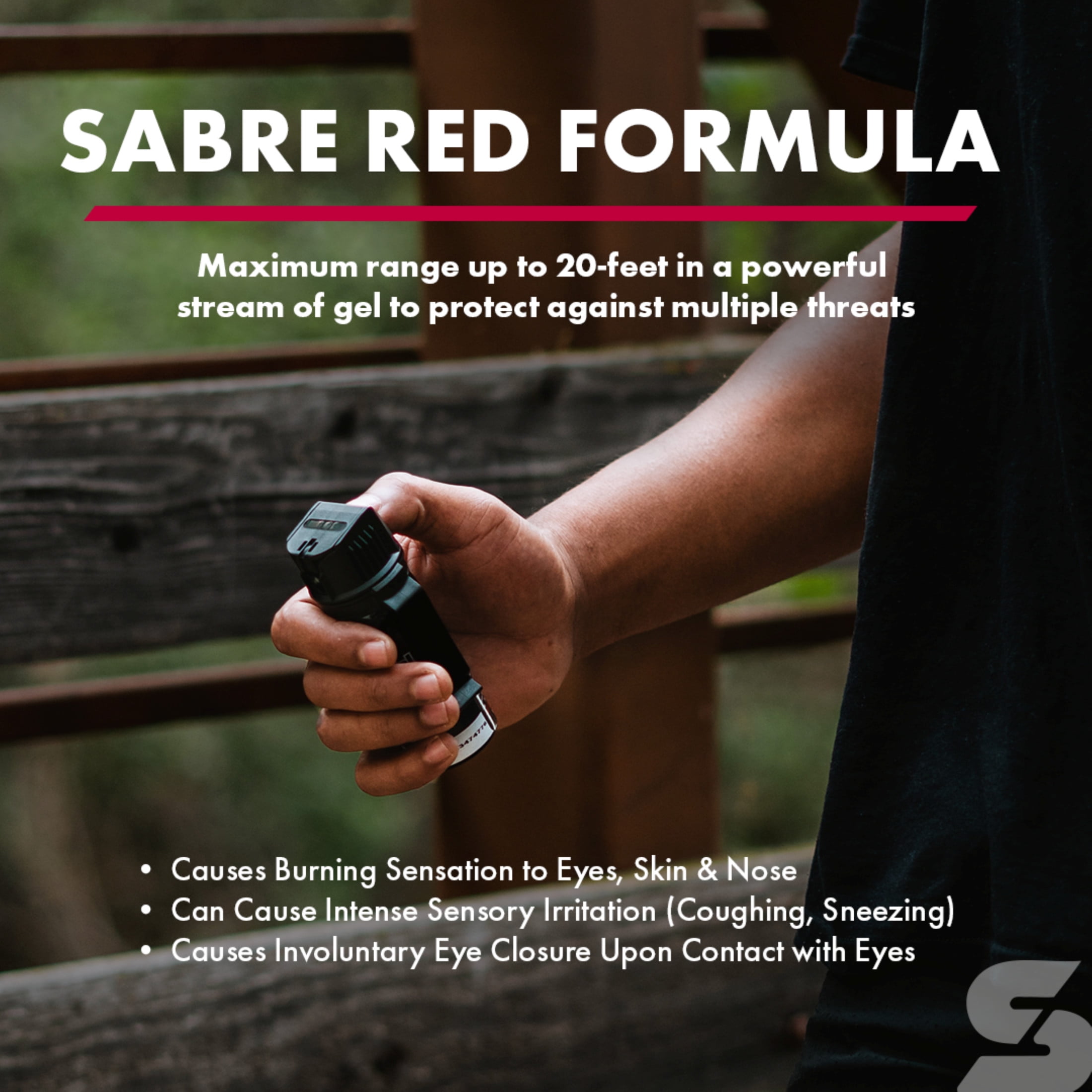SABRE Crossfire Pepper Gel with Belt Clip, Solid, 0.48 lb, 1 Ct, New, Pocket Pepper Sprays