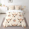 thumbnail image 2 of Homewish Skeleton Skull Child Twin Bedding Sets 7-Piece, Cartoon Rustic Animal Bedding Comforter Set, Tribal Western Theme Reversible Sheet Sets, Ultra Soft Bedroom Decor, 2 of 7