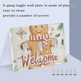 thumbnail image 4 of 2 Gang Light Switch Cover Plate Cute Welcome Gingerbread Man Wall Plate Decorate Electrical Outlet Cover Plates 4.56”x4.48”, 4 of 8
