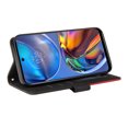 thumbnail image 2 of Compatible Motorola Moto E32 Case, Leather Wallet Case Stand View Magnetic Clasp Book Flip Folio Phone Cover - Black, 2 of 5