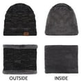 thumbnail image 3 of FZ FANTASTIC ZONE Mens Winter Beanie Hats Scarf Set Warm Knit Hats Neck Warmer with Thick Fleece Lined Womens,Black, 3 of 6