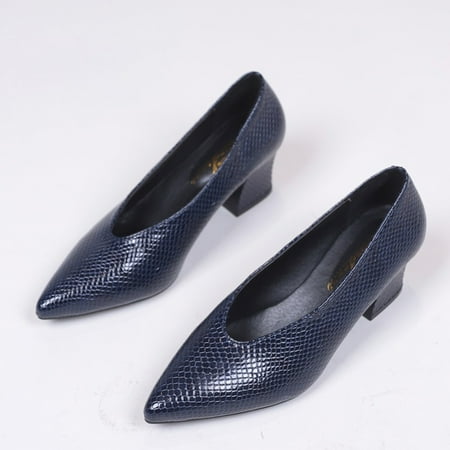 

Aayomet Womens Pumps Heels Wide Shoes Women Solid Leisure Toe Pointed High Work Heels Color SlipOn Single Shoes Shoes Women s Blue 8.5