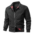 thumbnail image 2 of Vedolay Winter Jackets for Men Casual Daily Jackets Lightweight Zip up Casual Jacket Black,2XL, 2 of 5