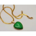 thumbnail image 3 of Jade Natural Choker Necklace Gold Tone Good Luck•Fortune, 3 of 5