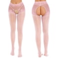 thumbnail image 4 of Collants Transparents Aguichant Brillants pour Femmes Collants Extensibles Lingerie Bas Confortables à Porter à la Mode, 4 of 9