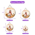 thumbnail image 5 of Happy Thanksgiving English Setter with Turkey Pumpkins Autumn Vibes Round Wood Sign Dog Lover Hanging Wall Home Decor - 12018, 5 of 5
