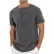 thumbnail image 3 of Playera Henley Casual Retro Manga Corta Para Hombre Algodón, 3 of 6