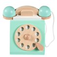 thumbnail image 2 of Teléfono giratorio antiguo de madera de simulación para niños, casa de juegos para niños y niñas, juguete interactivo entre padres e hijos para jardín de infantes, 2 of 6