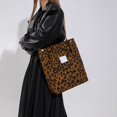 thumbnail image 4 of Women's Tote Bag Fashionable Leopard Print Shoulder Handbag Casual Carryall Spacious for School Work Travel, 4 of 8